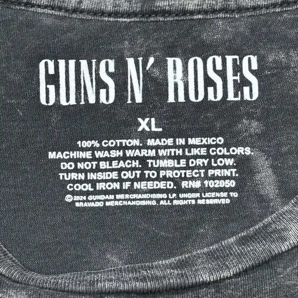 Guns N Roses T Shirt Womens XL Black Acid Wash Pink Short Sleeve Music Rock - Picture 3 of 6
